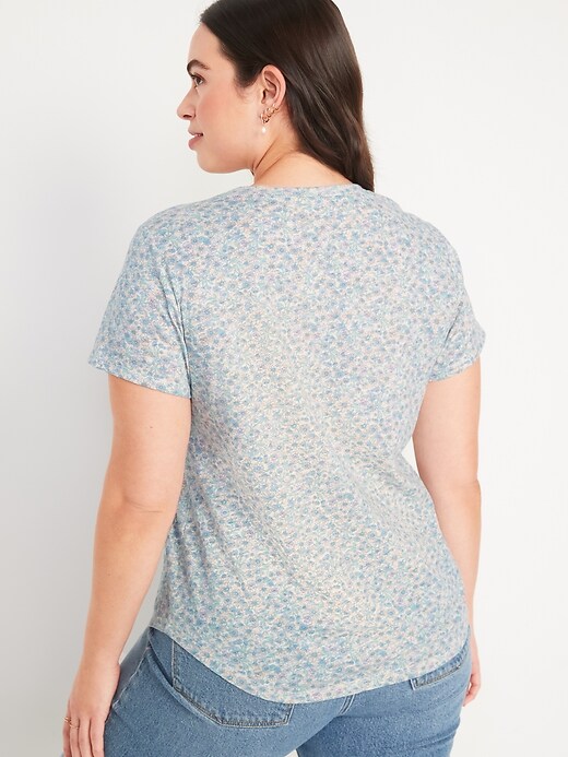 Image number 6 showing, Short-Sleeve EveryWear Floral-Print Slub-Knit T-Shirt for Women