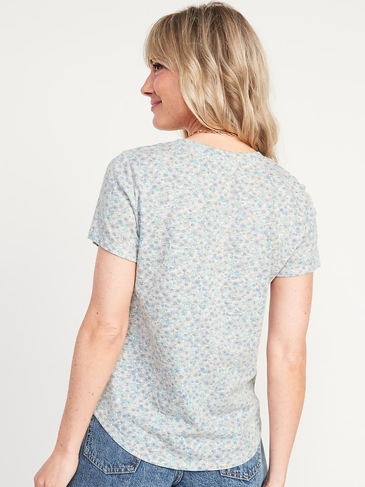 Image number 2 showing, Short-Sleeve EveryWear Floral-Print Slub-Knit T-Shirt for Women