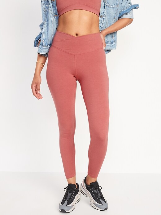 Image number 1 showing, Extra High-Waisted PowerChill Crossover 7/8-Length Leggings for Women
