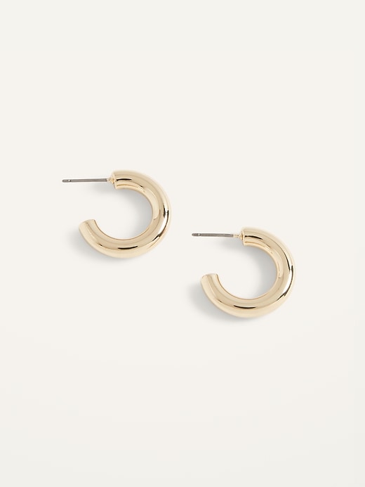 Old Navy Real Gold-Plated Hoop Earrings for Women. 1