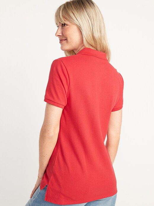 Image number 8 showing, Uniform Pique Polo Shirt for Women