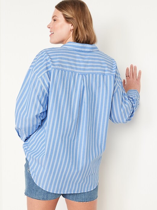 Image number 6 showing, Oversized Striped Boyfriend Shirt for Women