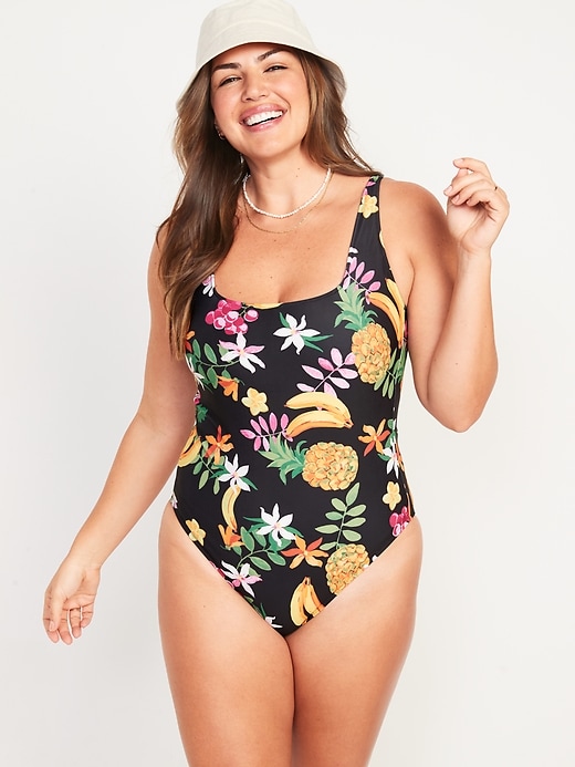 Image number 5 showing, Square-Neck French-Cut One-Piece Swimsuit