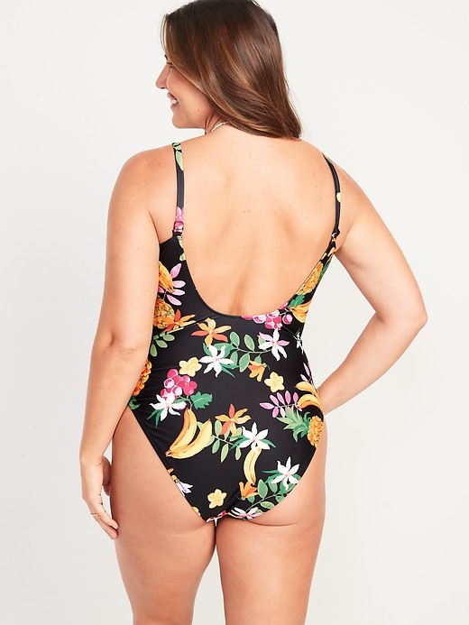 Image number 6 showing, Square-Neck French-Cut One-Piece Swimsuit