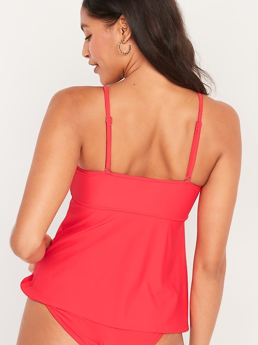 Image number 2 showing, Knotted A-Line Tankini Swim Top