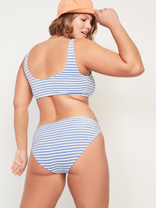 Image number 6 showing, Low-Rise Striped Terry Classic Bikini Swim Bottoms
