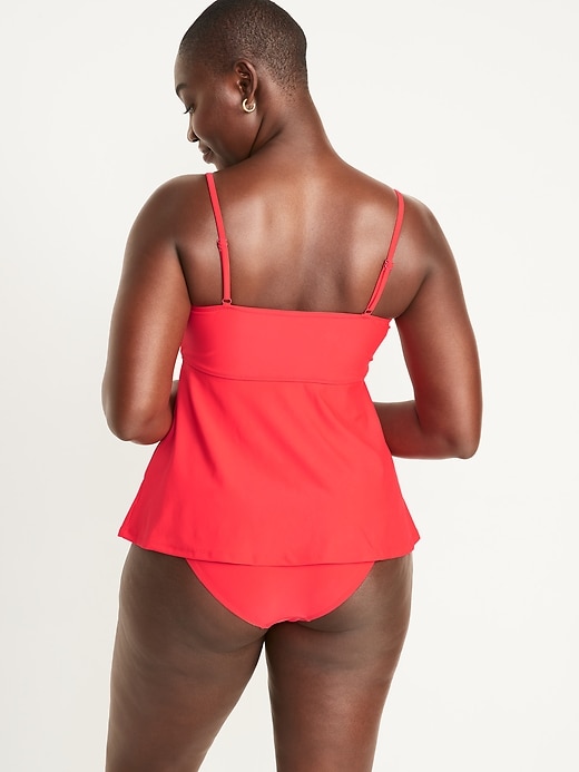 Image number 6 showing, Knotted A-Line Tankini Swim Top