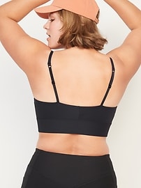 Light Support PowerSoft Textured-Rib Sports Bra for Women - Old