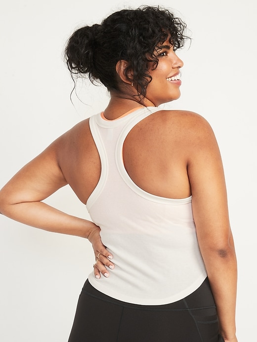 Image number 6 showing, UltraLite Cropped Rib-Knit Racerback Tank Top