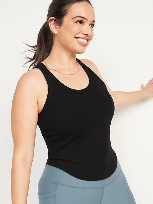 UltraLite Cropped Rib-Knit Racerback Tank Top for Women | Old Navy