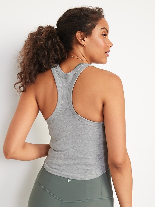 Image number 2 showing, UltraLite Cropped Rib-Knit Racerback Tank Top