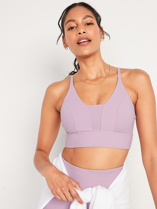 Image number 1 showing, Light Support PowerSoft Ribbed Sports Bra