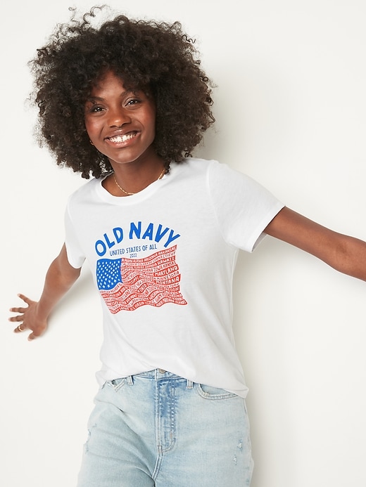 Image number 1 showing, 2022 "United States of All" Flag Graphic T-Shirt
