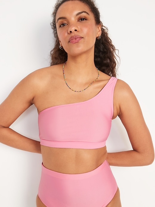 Image number 1 showing, One-Shoulder Swim Top