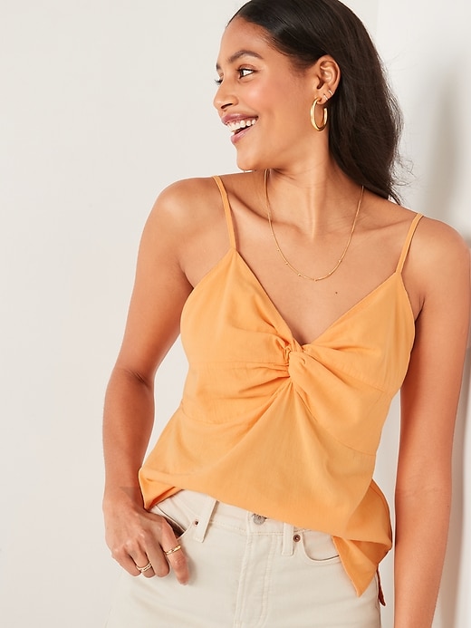 Image number 1 showing, Fitted Twist-Front Cami Top for Women