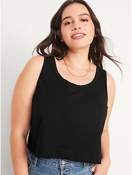 Vintage Cropped Tank Top for Women