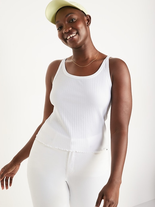 Image number 5 showing, Fitted Ribbed Tank Top