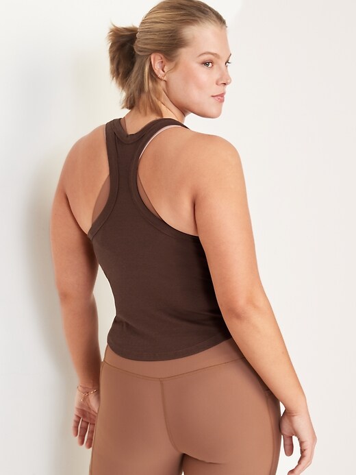 Image number 5 showing, UltraLite Cropped Rib-Knit Racerback Tank Top