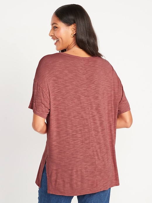 Image number 2 showing, Oversized Luxe Voop-Neck Tunic T-Shirt