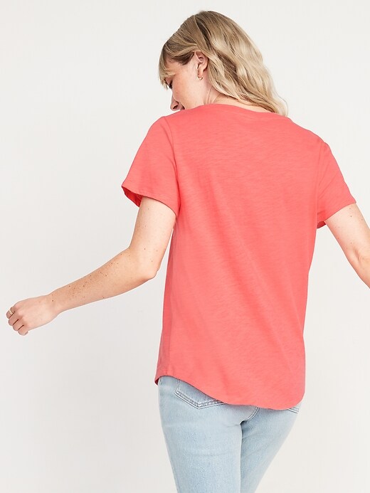 Image number 2 showing, EveryWear Slub-Knit V-Neck T-Shirt for Women