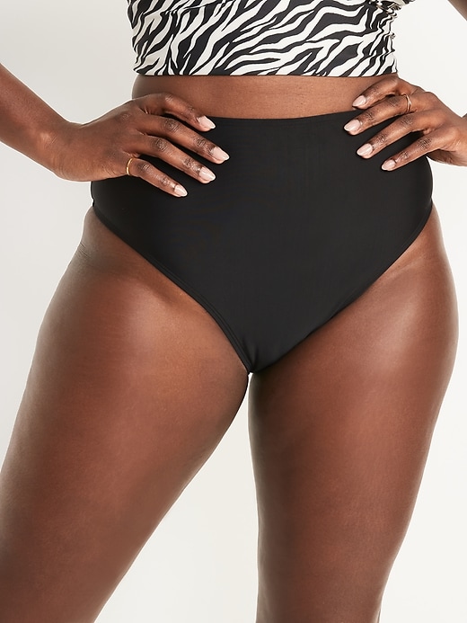 Image number 5 showing, High-Waisted French-Cut Bikini Swim Bottoms for Women