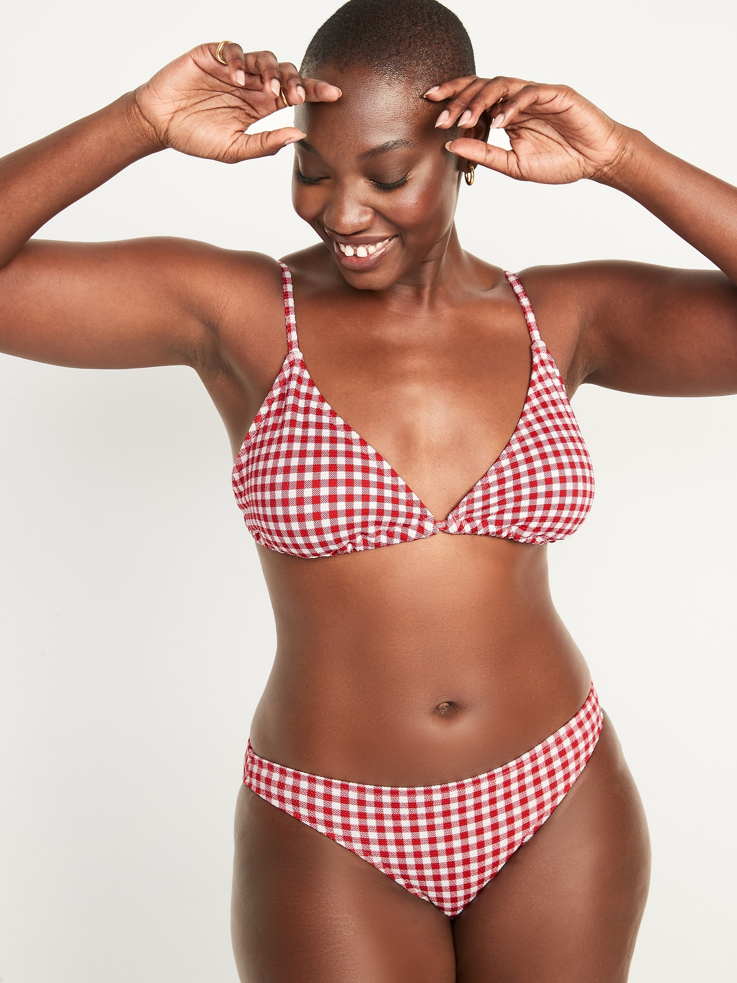 Gingham - Bra Bikini Top for Women