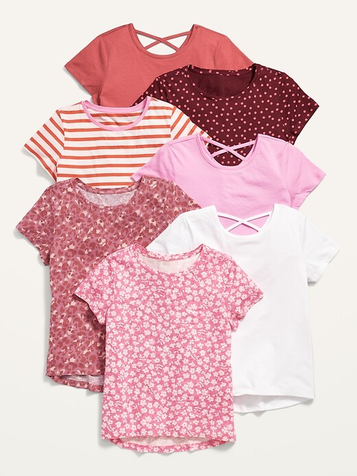 View large product image 1 of 2. Softest Short-Sleeve T-Shirt Variety 7-Pack for Girls