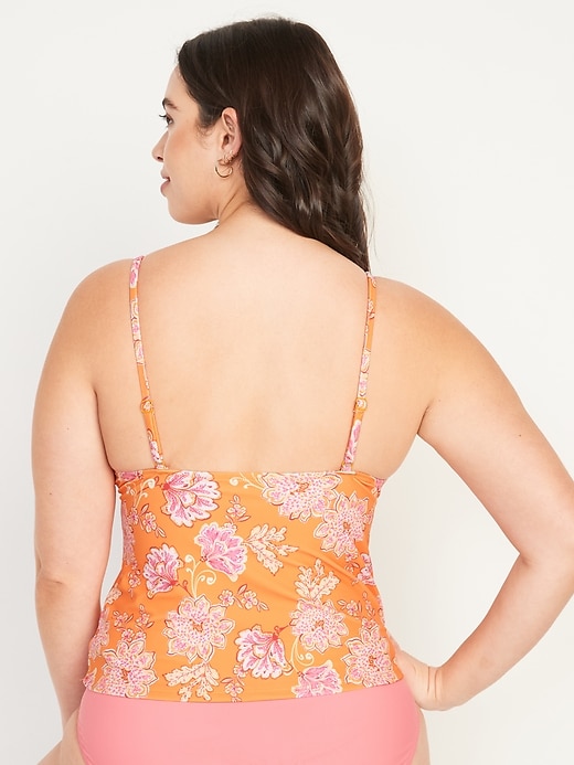 Image number 6 showing, V-Neck Ruffle-Trimmed Tankini Swim Top