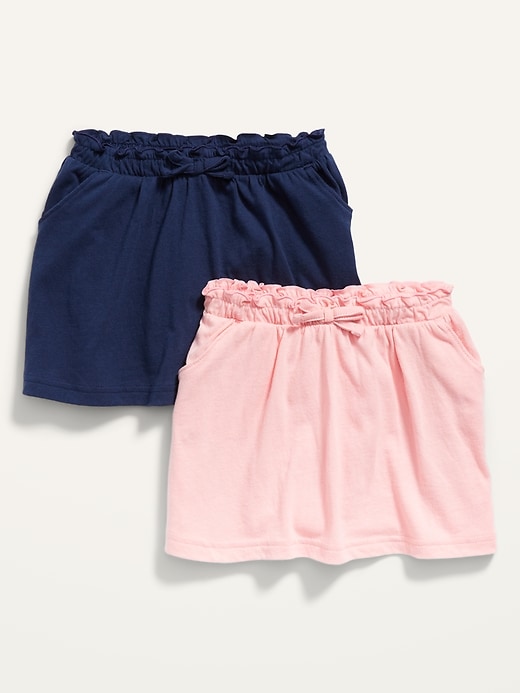 View large product image 1 of 2. Ruffle-Waist Jersey-Knit Skort 2-Pack for Toddler Girls