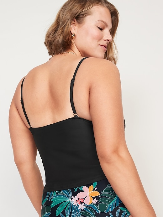 Image number 6 showing, V-Neck Ruffle-Trimmed Tankini Swim Top