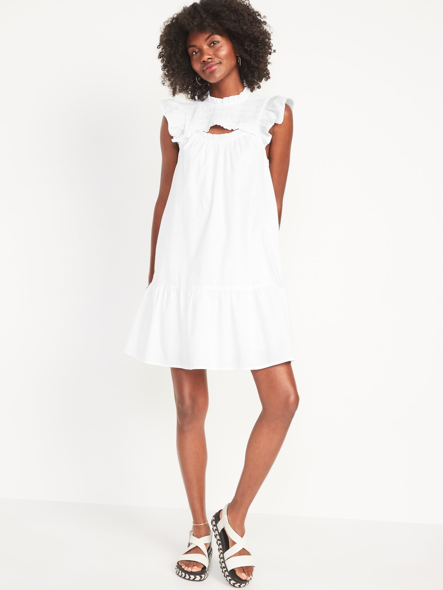 Womens cotton 2024 swing dress