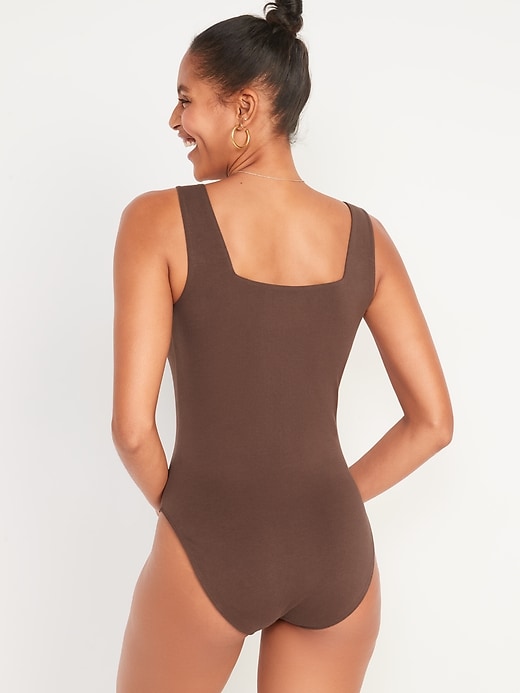 Image number 2 showing, Square-Neck Tank Top Bodysuit