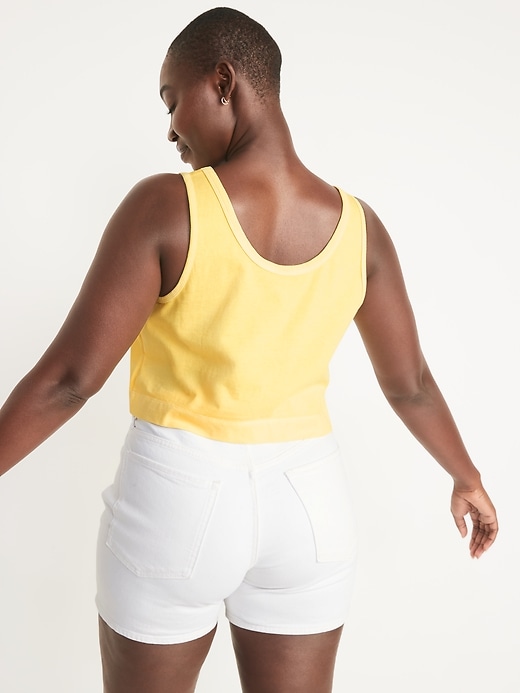 Image number 6 showing, Cropped Vintage Garment-Dyed Tank Top for Women