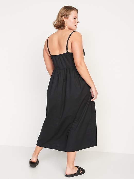 Image number 5 showing, Cotton-Poplin Cami Maxi Swing Dress
