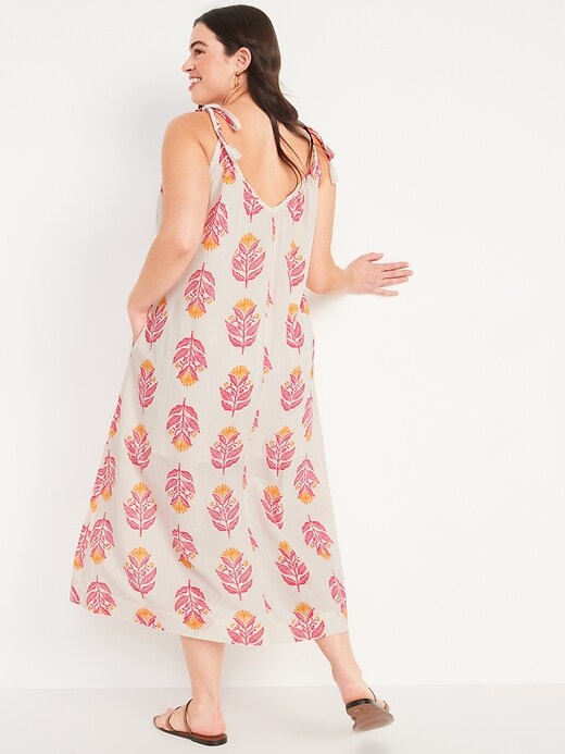 Image number 6 showing, Sleeveless Tie-Shoulder All-Day Maxi Swing Dress for Women