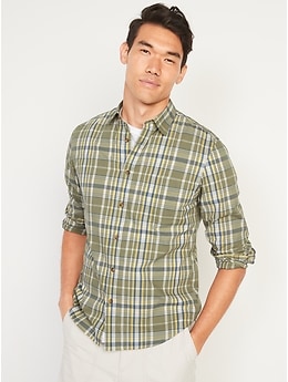 old navy plaid shirts for men