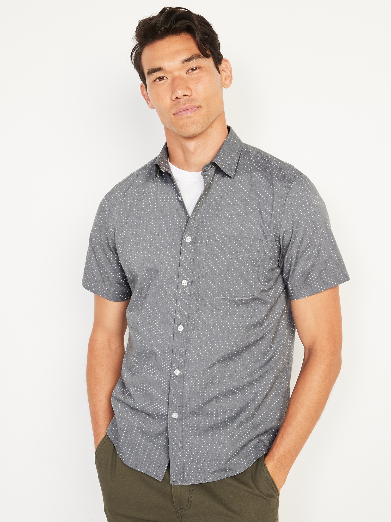 Printed Built-In Flex Everyday Short-Sleeve Shirt for Men | Old Navy