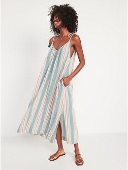 old navy sleeveless striped dress