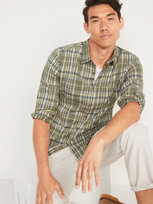 Image number 3 showing, Slim-Fit Built-In Flex Plaid Everyday Shirt