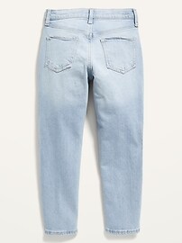 View large product image 3 of 3. High-Waisted Button-Fly O.G. Straight Ripped Jeans for Girls