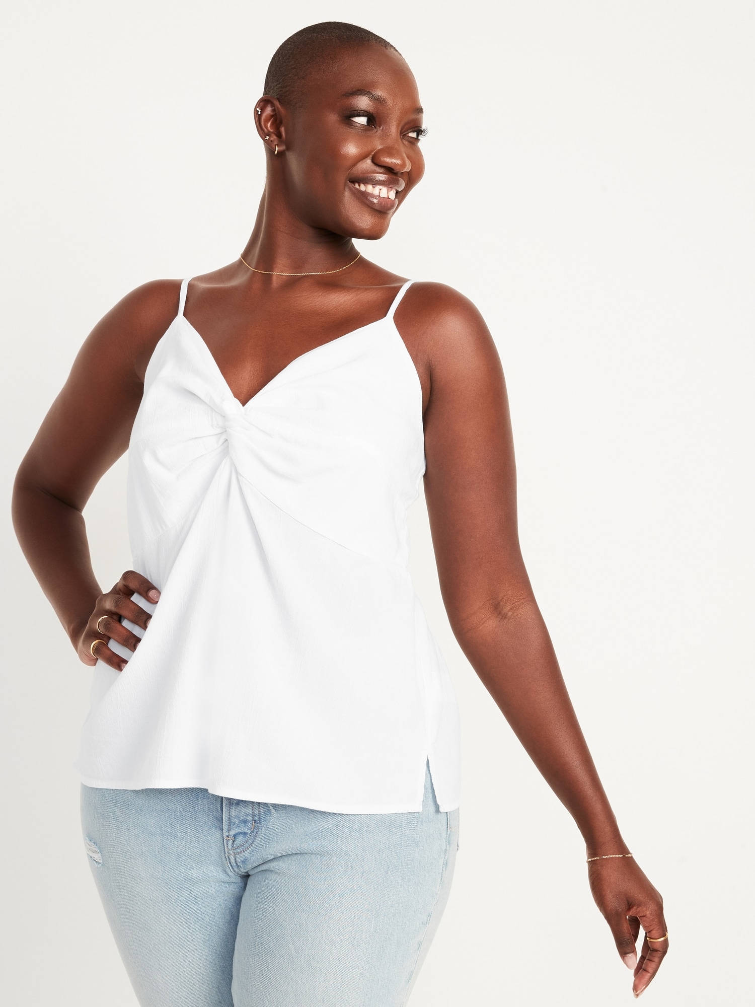 Fitted Twist-Front Cami Top for Women