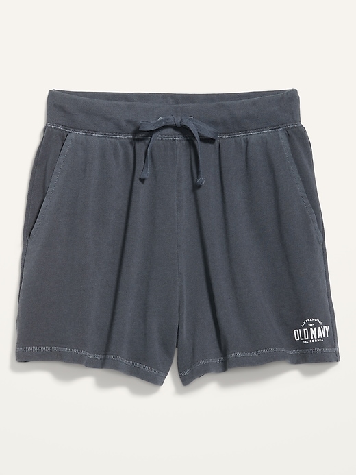 Image number 4 showing, Extra High-Waisted Vintage Logo-Graphic Sweat Shorts -- 3-inch inseam