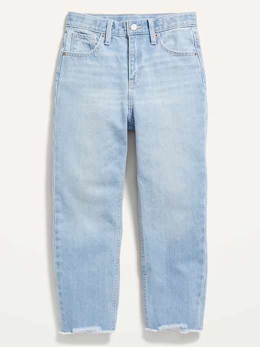 View large product image 2 of 3. High-Waisted Slouchy Straight  Jeans for Girls