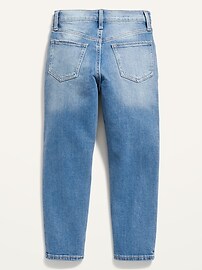 View large product image 4 of 4. High-Waisted Button-Fly O.G. Straight Ripped Jeans for Girls