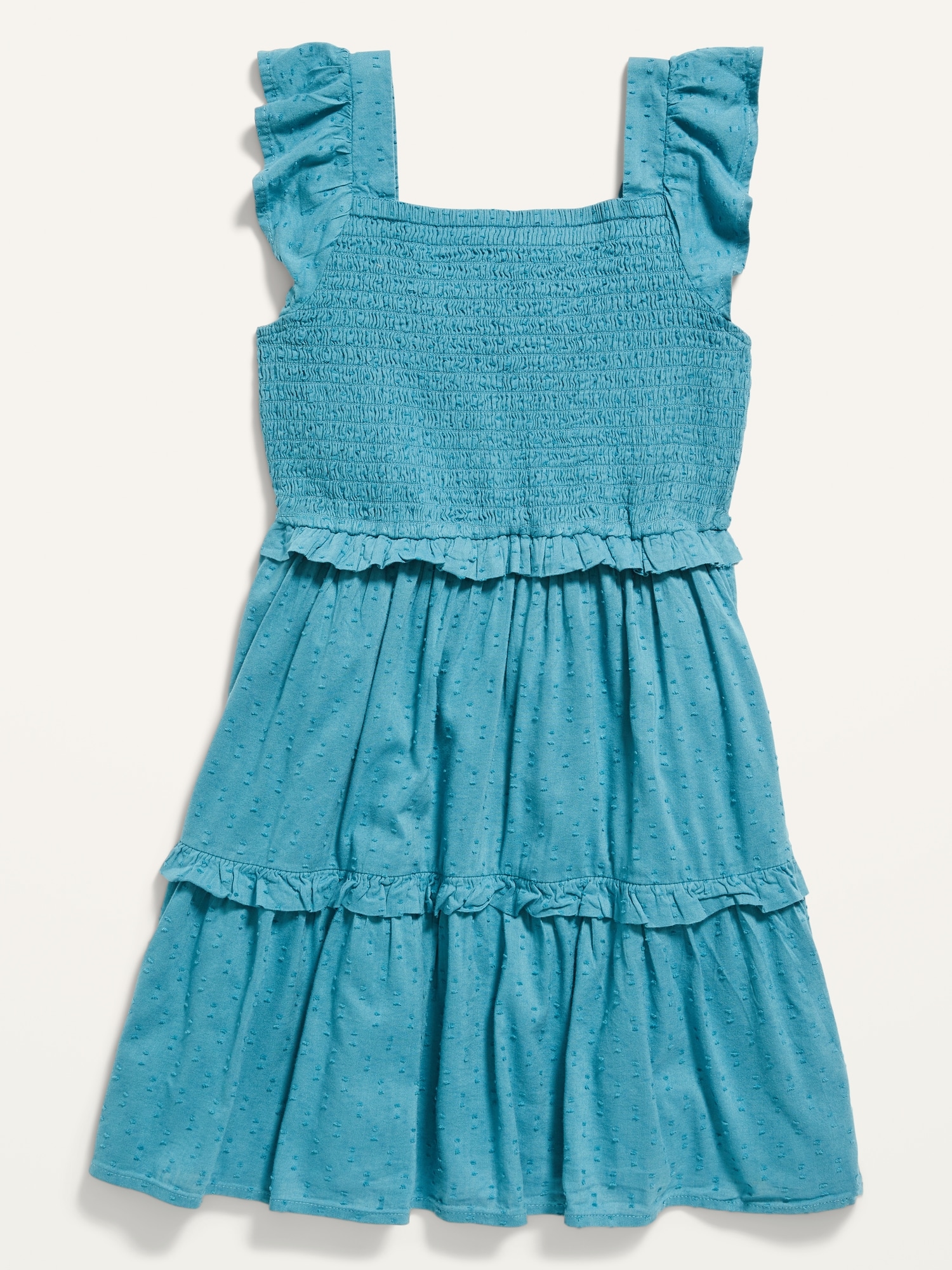 Textured Clip-Dot Flutter-Sleeve Fit & Flare Dress for Girls | Old Navy