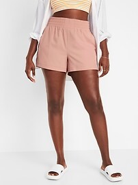 High-Waisted StretchTech Shorts -- 4-inch inseam