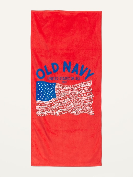 Old Navy Printed Loop-Terry Beach Towel for the Family. 1