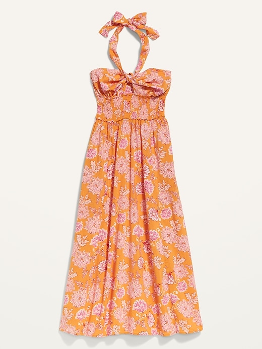 Image number 4 showing, Fit & Flare Sleeveless Halter Floral-Print Maxi Dress