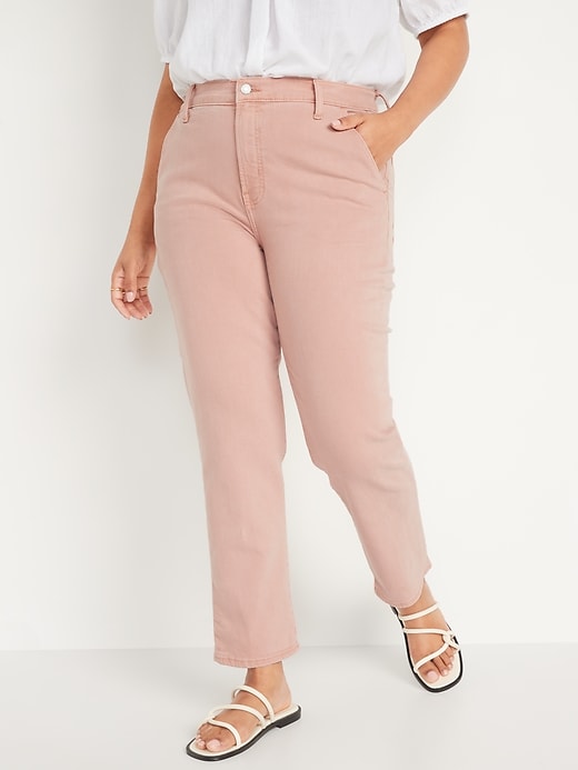 Image number 5 showing, Extra High-Waisted Sky-Hi Straight Pop-Color Workwear Jeans
