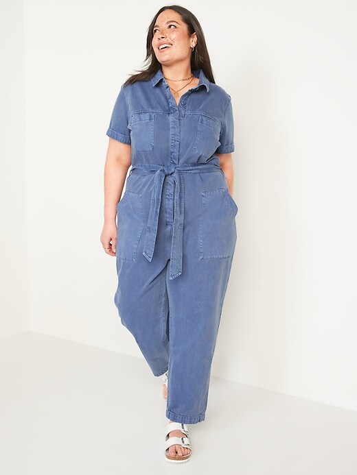 old navy tie belt utility jumpsuit